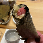 鮨処 池上 - 海苔が命 有明湾の一番詰み海苔のトロタク