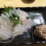 Izakaya Iino - カワハギ刺身肝つき