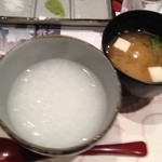 芦屋天がゆ - おかゆと味噌汁