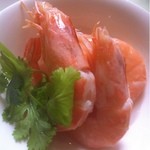 赤坂 四川飯店 - 茹で海老の塩水漬け