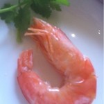 赤坂 四川飯店 - 茹で海老の塩水漬け