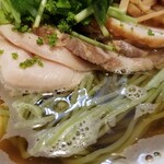 Rock’anDo - グリーン麺ゆずみつば 醤油 肉増し