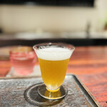 きう - ◎一番乗りだったので、皆んな集まるまで生ビールで喉を潤す。