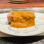 きう - ◆本鮪中トロの漬け  雲丹とコチジャンソース