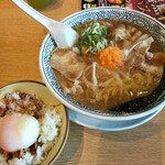 丸源ラーメン - 肉そば＋味玉丼セット