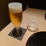 天冨良 麻布よこ田 - お昼から飲むビールは美味しいっ！