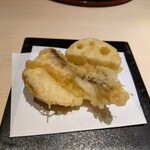 天冨良 麻布よこ田 - 新レンコン、真鯛
