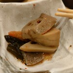 門前そば 大黒屋 - お通し：煮物