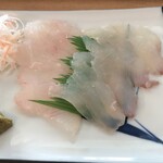 ゆうなぎ - ヒラメ刺身
