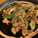 蕎麦食彩 さいとう - ホルモン葱焼き600円