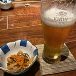 Ono No Hanare - お通しとビールで乾杯