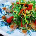 Amberjack sashimi salad