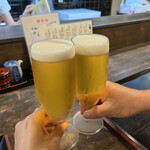 Udon Endou - 蒸し暑い京都の夏の夜には冷えたビールが最高です✩.*˚