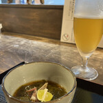 Udon Endou - シンプルなもずく酢もとても美味。