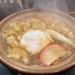 本格手打ち　かんたろう - 特製旨辛つくね入りなべ焼きうどん