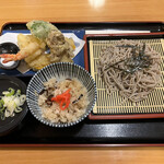 Yumoto Iwamizawa Onsen Nagomi - 天ざる炊き込みご飯セット