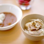 空の駅 風和里しばやま レストランフワリ - ご飯のせボイル豚、カレーライス