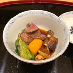 懐石 山よし - 焚物 牛肉 松茸 すき焼き仕立て