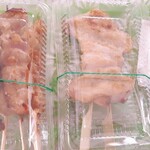 鳥麻 - 焼き鳥盛り合わせ5本570円（税別＆いかだ串203円（税別）