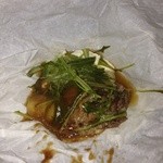 銚釐庵 - 牛肉の紙つつみ蒸し