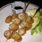 銚釐庵 - 豚肉のアスパラ巻き