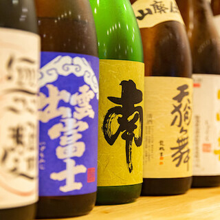 推荐精选的日本酒!饮料种类也很丰富。