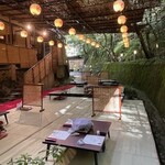 貴船喜らく - 川床がまだやっていて、この日は気温もあり寒くはありませんでした