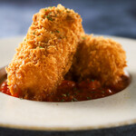 Crab cream Croquette with tomato sauce 2 pieces