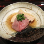 日本料理 晴山 - 宮崎牛と京都のタケノコ、花山椒