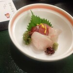 Aduma sou - 向付け:海鮮三種盛り