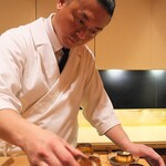 にくの匠 三芳 - 最後の締め、大将の凛々しい表情で☆