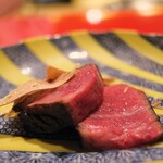 にくの匠 三芳 - サーロインを焼いて、トリュフをのっけて。