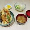 天ぷら酒場上ル商店 - お得天丼（日替り5種類の天ぷら） ※ランチ限定 