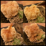 その字 - 小エビと貝柱のかきあげそば
                                ・かきあげおろし¥1550