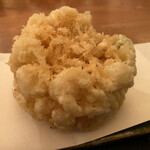 その字 - 小エビと貝柱のかきあげそば
                                ・かきあげおろし¥1550