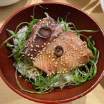 饗 くろ喜 - 「鰤刺身めし（青唐醤油）」350円