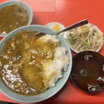 Hyakkirou - 中華カレーライス 大盛、サービスの野菜炒め