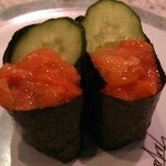 回転鮨 清次郎 - 赤ホヤの塩から軍艦