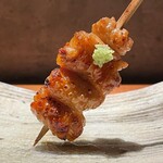 炭焼 おかげさん - 伊達鶏と丹羽黒鶏のMIX首皮