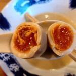 Jukuseitonkoturamen ichibanken - 
                      味玉は黄身がトロッとしてて良い感じなんだけど
                      このスープで味わったら何でも、、、（笑）