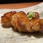 炭焼 おかげさん - 伊達鶏と丹羽黒鶏のMIX首皮