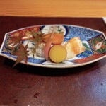 福井割烹 望月 - 焼物：河野のどぐろ唐墨焼（焼目葱柚子味噌）
