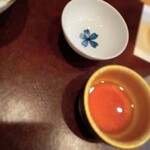 福井割烹 望月 - 透明なのも醤油です。