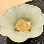 新ばし 星野 - このわたの飯蒸し