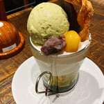 マグネットカフェ竹園 - 抹茶パフェ