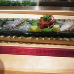 鮨 魯山 - 白身カレー　カツオ（ねぎ＋タレ）　槍烏賊