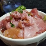 塩そば専門店 桑ばら - 鮪とネギトロ丼と塩かけそば