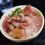 塩そば専門店 桑ばら - 鮪とネギトロ丼と塩かけそば