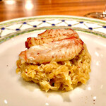 蒼 - 蟹の旨味をたっぷり吸収した上に蟹身と絡んでます。旨味の塊ですね