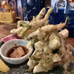 酒町ちゅうじろう - ワカサギと長芋磯部天